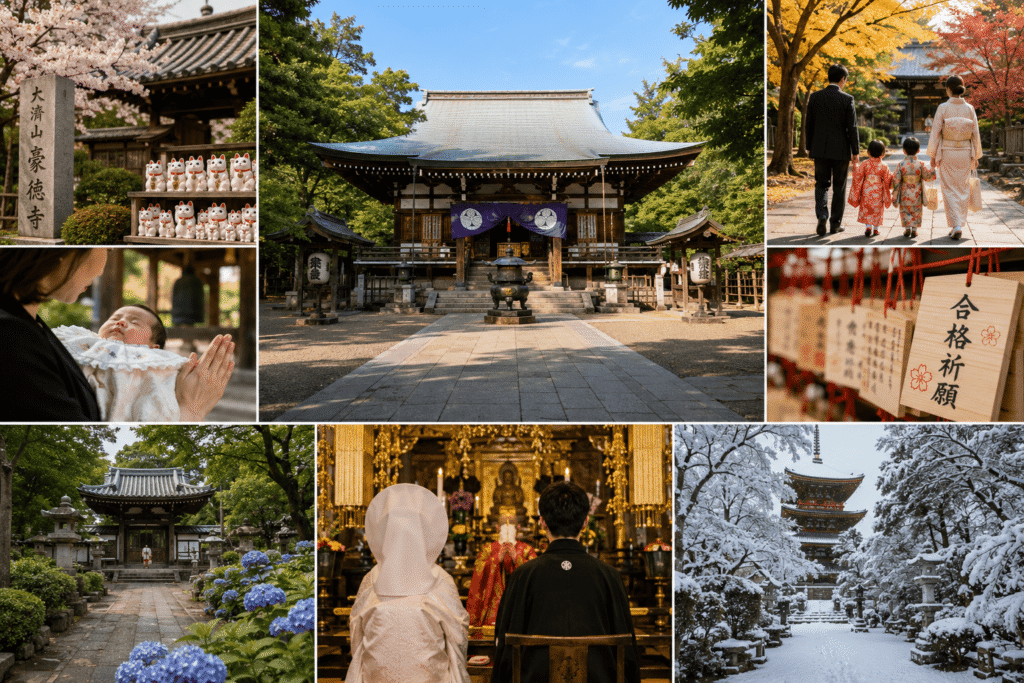 世田谷の寺院で迎える家族の節目と四季